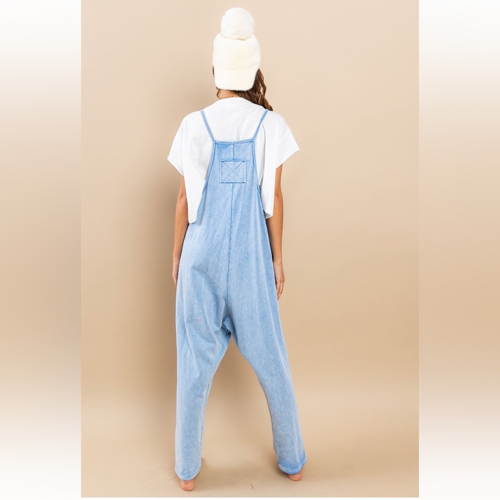 07 Mineral Washed French Terry Harem Jumpsuit - Picture 7 of 7